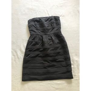 J. Crew Strapless Charcoal Dress